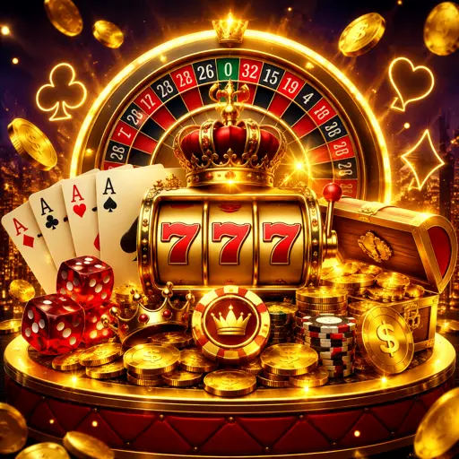 Mesa de roleta com iluminação dourada no cassino online